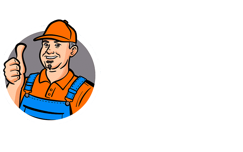 Abbildung eines Mannes mit orangefarbenem Hut, der neben dem Text „Garagentore Weber“ einen Daumen hoch zeigt und so ihre Expertise im Bereich der Gestaltung von Garagen-Sektionaltoren hervorhebt.